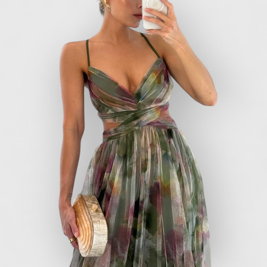 Agnieszka | Maxikleid z kwiatowym nadrukiem