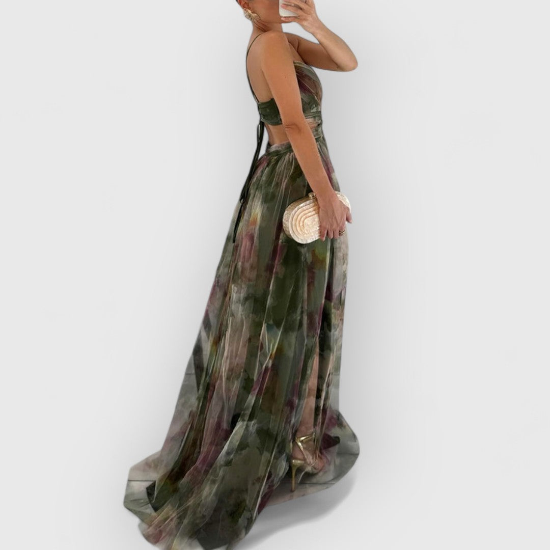 Agnieszka | Maxikleid z kwiatowym nadrukiem