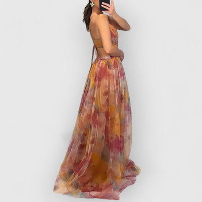 Agnieszka | Maxikleid z kwiatowym nadrukiem
