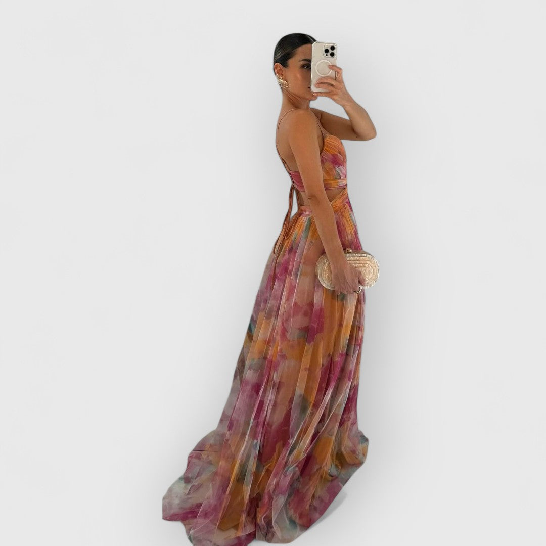 Agnieszka | Maxikleid z kwiatowym nadrukiem