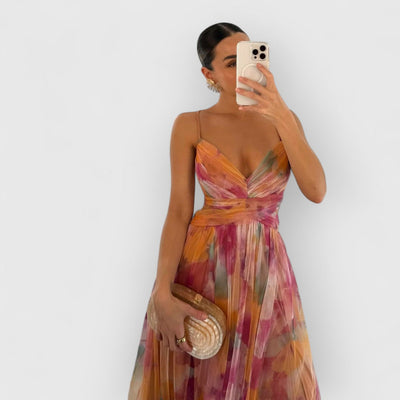 Agnieszka | Maxikleid z kwiatowym nadrukiem
