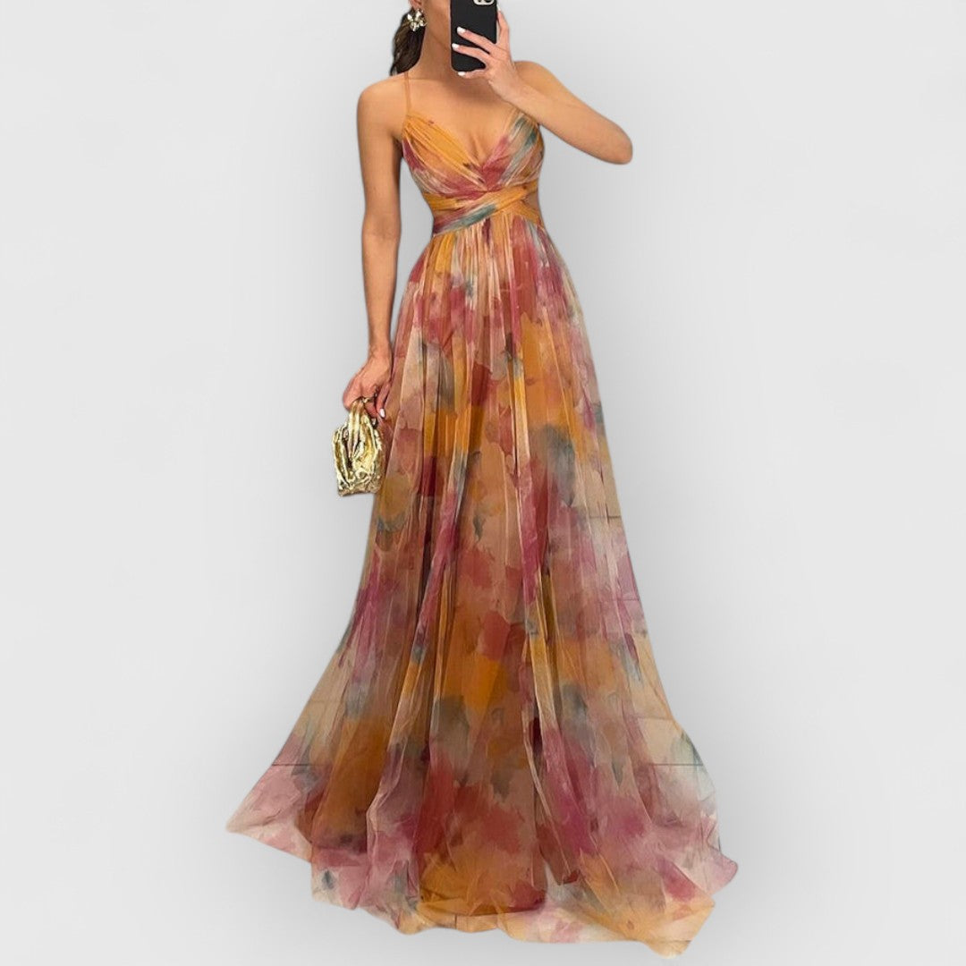 Agnieszka | Maxikleid z kwiatowym nadrukiem