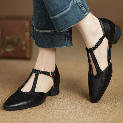 Sarah&Kate™| Skórzane Mary Janes Kepa