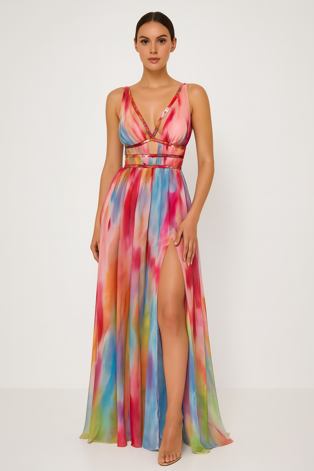 Cecylia™ | Malowana Sukienka Maxi