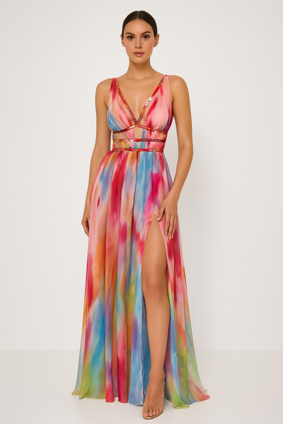 Cecylia™ | Malowana Sukienka Maxi
