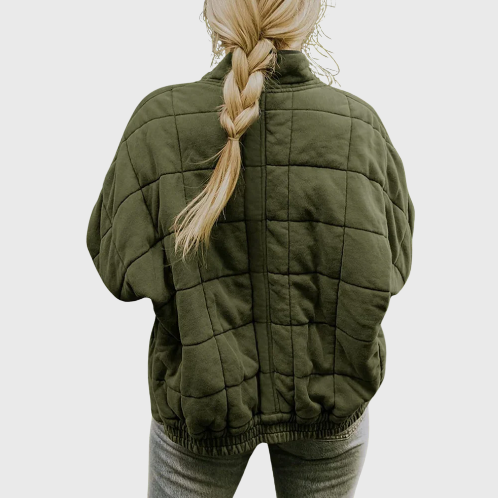 Laura - Elegancka kurtka pikowana o oversize'owym wyglądzie