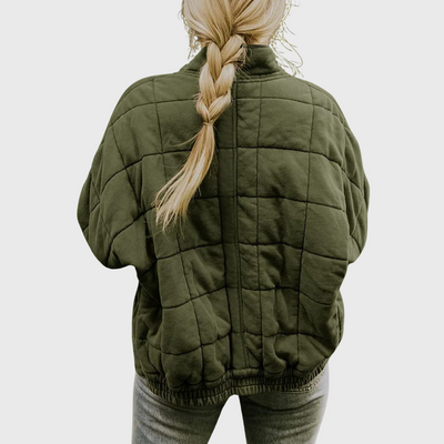 Laura - Elegancka kurtka pikowana o oversize'owym wyglądzie