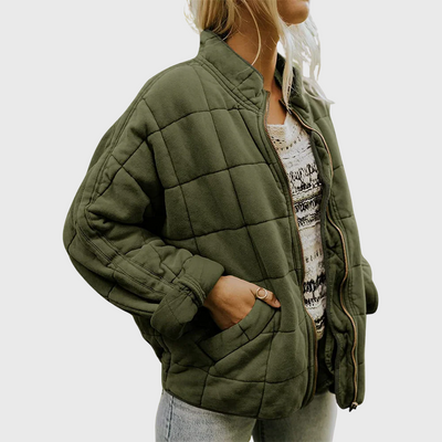 Laura - Elegancka kurtka pikowana o oversize'owym wyglądzie