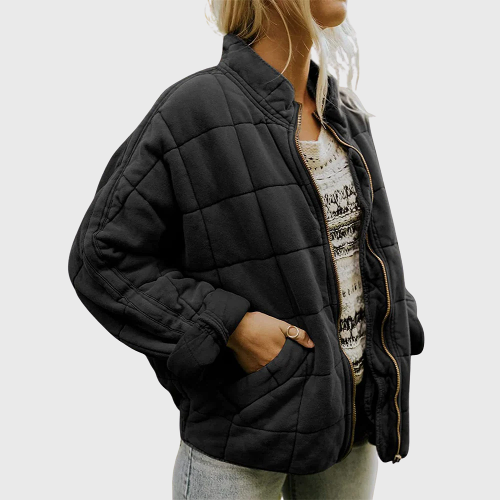 Laura - Elegancka kurtka pikowana o oversize'owym wyglądzie