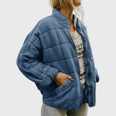 Laura - Elegancka kurtka pikowana o oversize'owym wyglądzie