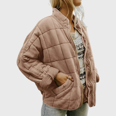 Laura - Elegancka kurtka pikowana o oversize'owym wyglądzie