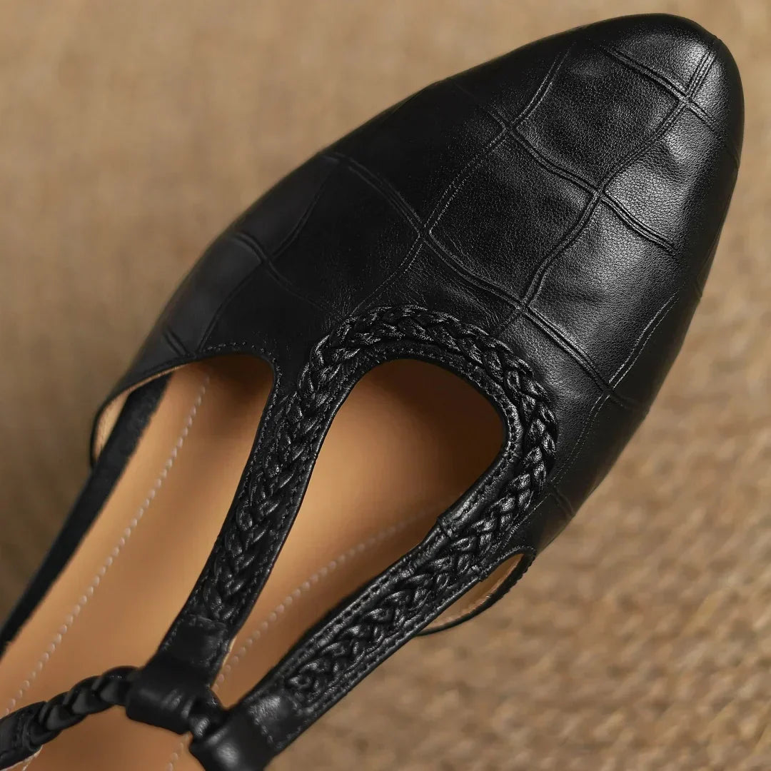 Sarah&Kate™| Skórzane Mary Janes Kepa