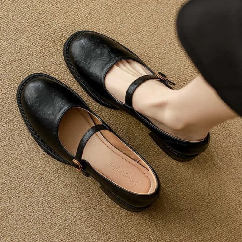 Sarah&Kate™| Klasyczne Komfortowe Mary Janes Wykonane Ze Skóry
