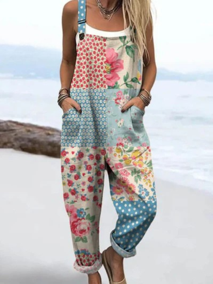 Jane - Kwiatowy Kombinezon Casual