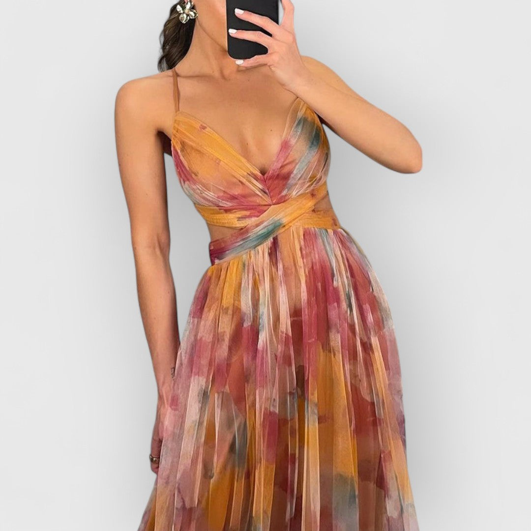 Agnieszka | Maxikleid z kwiatowym nadrukiem