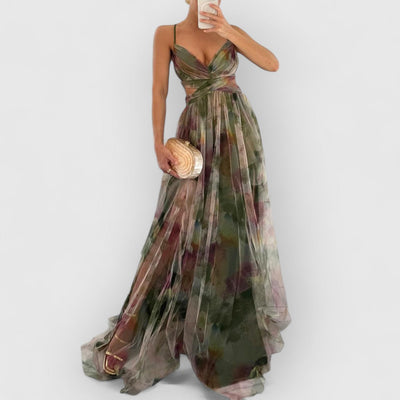 Agnieszka | Maxikleid z kwiatowym nadrukiem