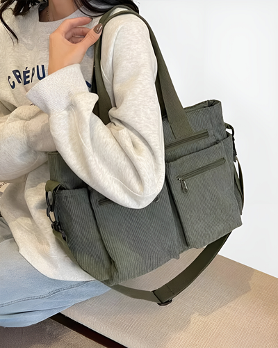Eufemia – Stylowa torba typu tote z sztruksu