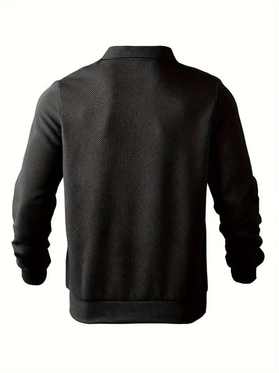 Oscar™ – Vintage'owa bluza z zamkiem i geometrycznym wzorem